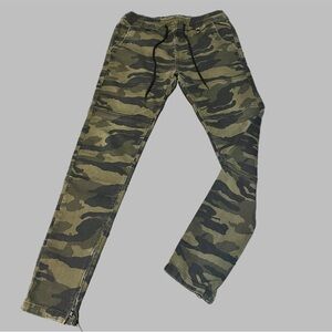Hyper Denim Camo Zipper Pants
